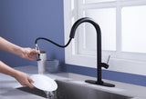 KELLEY | Kitchen faucet, matte black and polished chrome finish